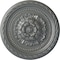 Ekena Millwork Palmetto Ceiling Medallion, Hand-Painted Platinum, 11 1/2"OD x 1"P CM11PAPLS - alternate 1